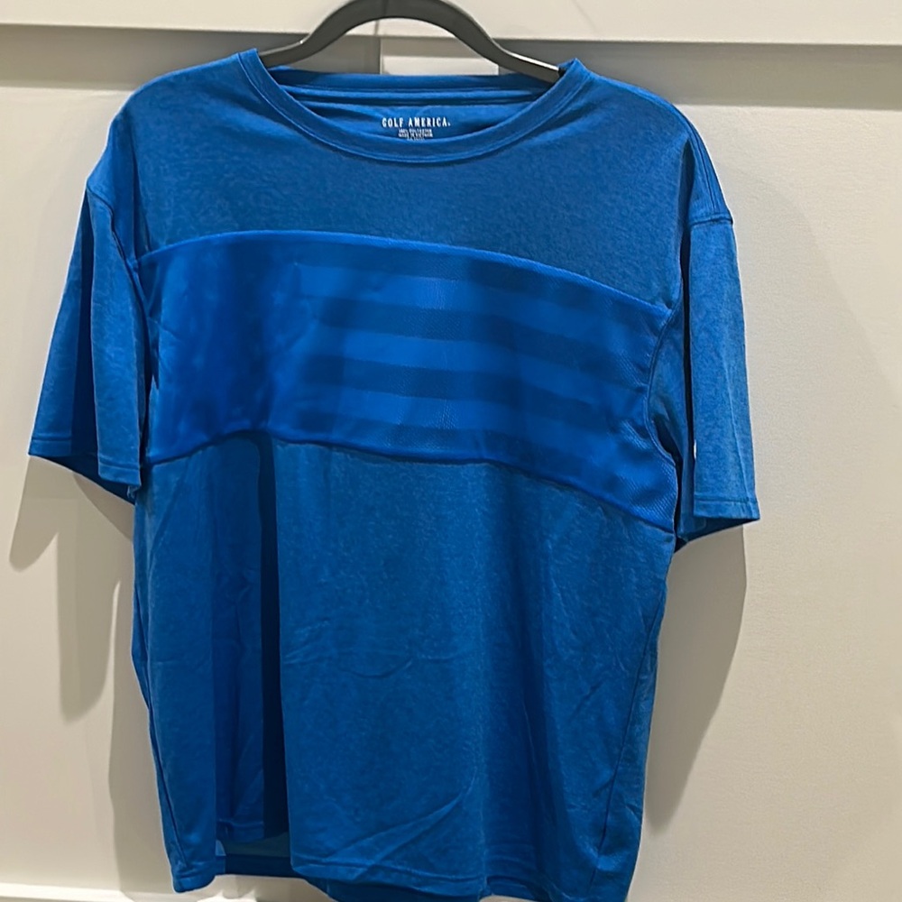 Royal Blue Short Sleeve Tee with Relaxed Fit and Moisture Wicking Fabric
